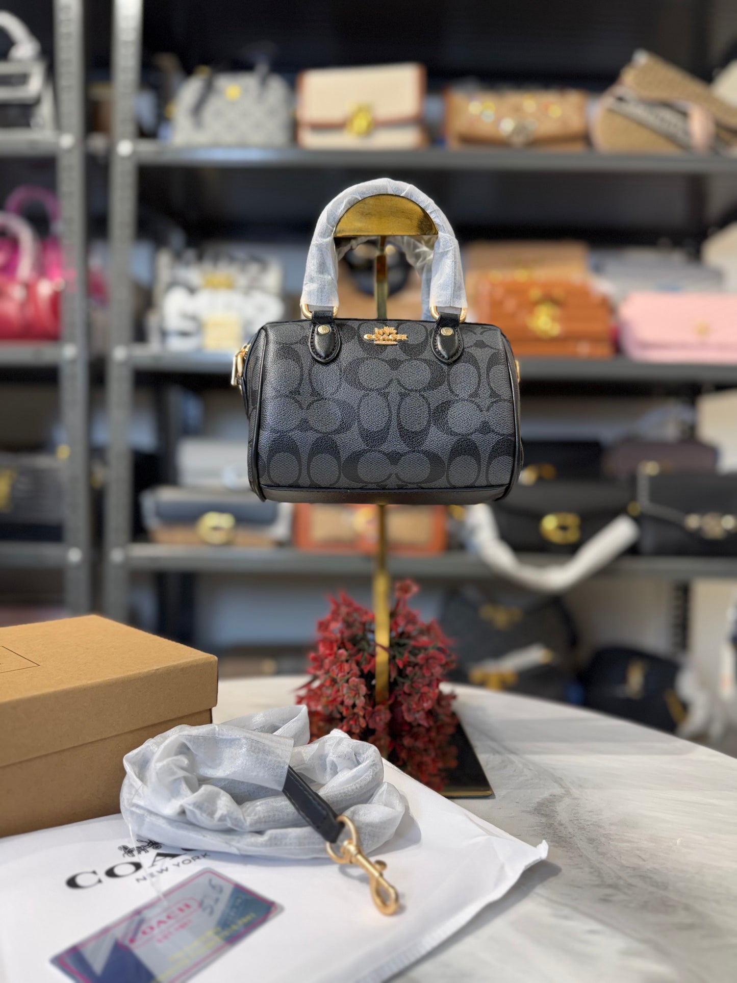 CH Speedy Sling Bag With OG Box & Dust Bag ( Black Black )