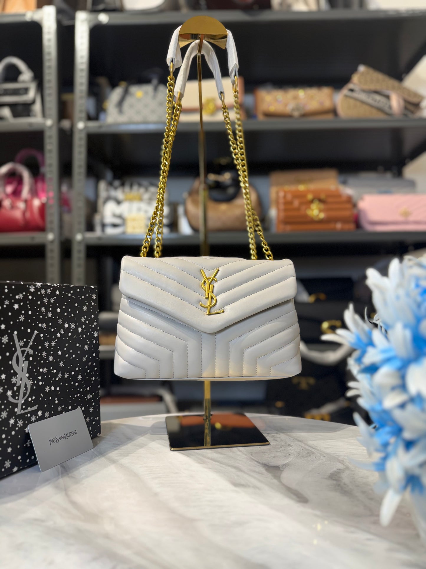 YSL Sling LOULOU- Ultra Premium Double Box ( White )