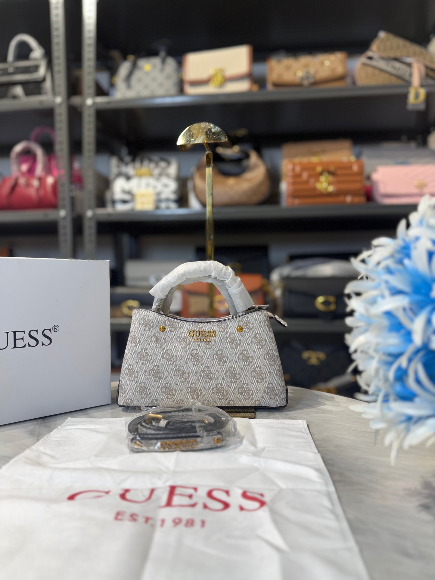 GS Manhattan Shoulder Bag With OG Box & Dust Bag ( White )