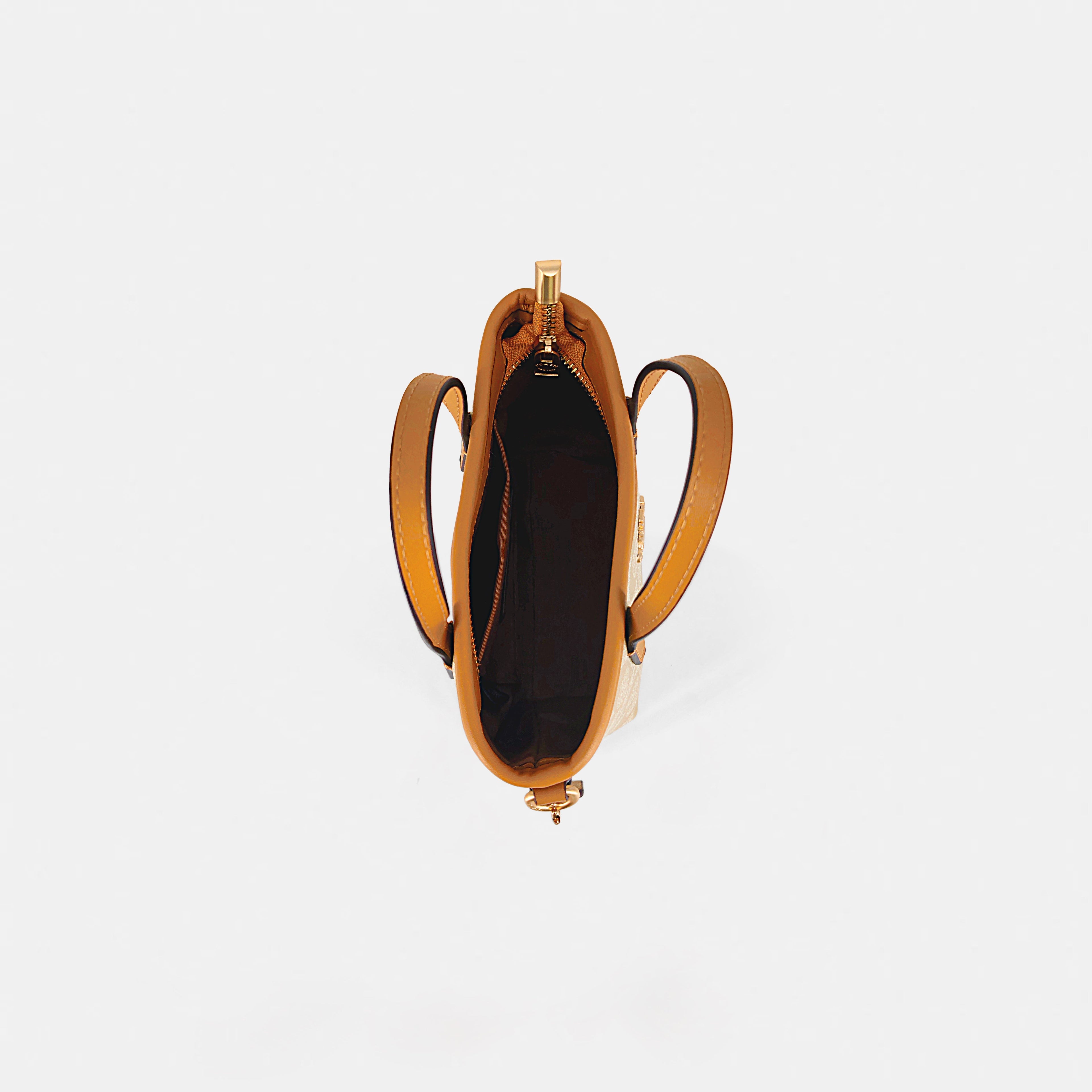 Coach-Inspired Mini Structured Handbag