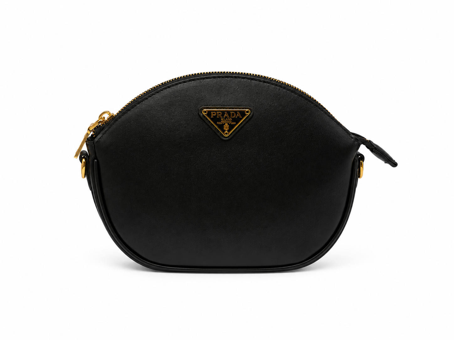 PRADA - Black Leather Cross Body Bag