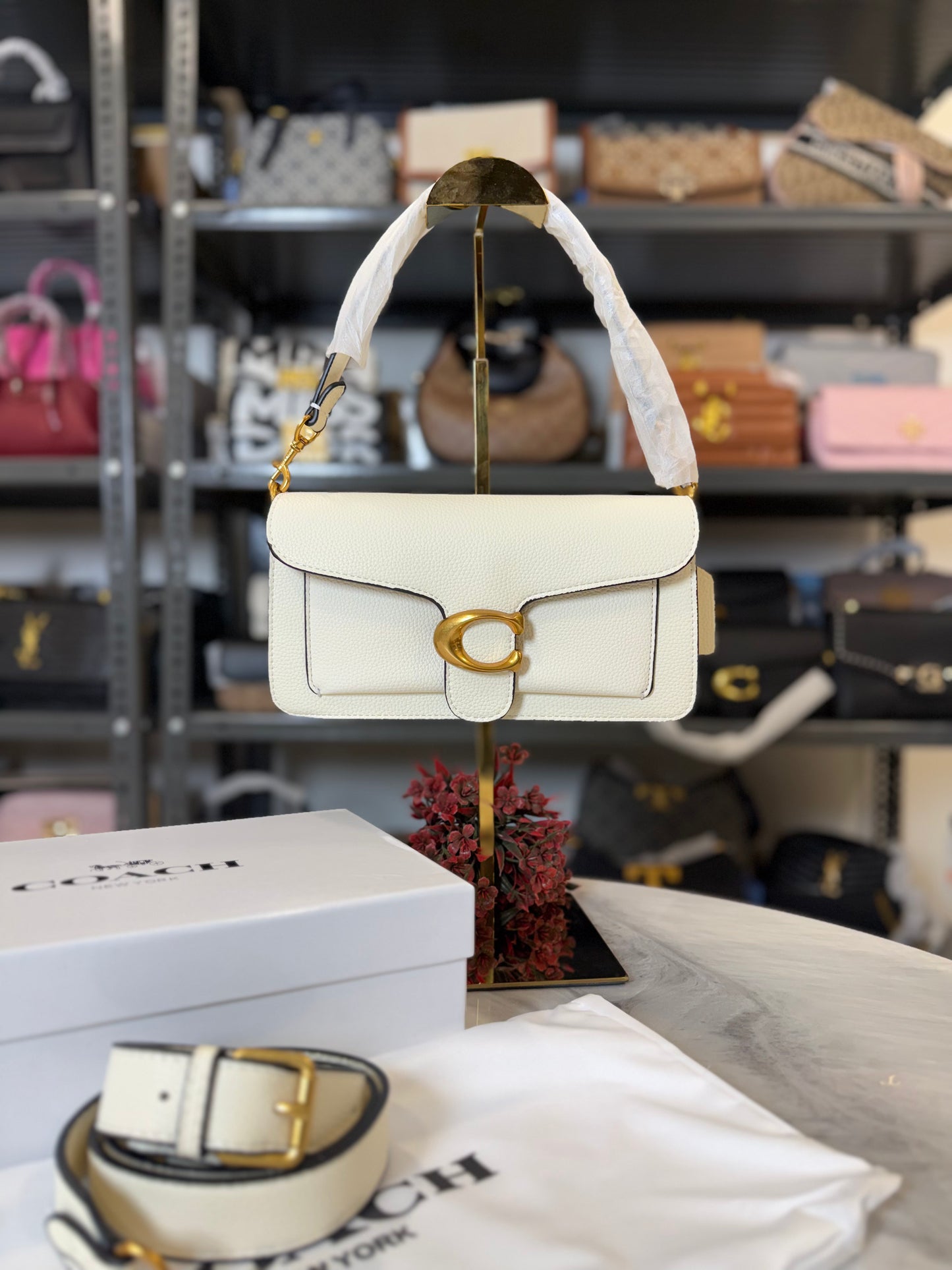 CH Tabby Shoulder Bag With OG Box & Dust Bag ( White )