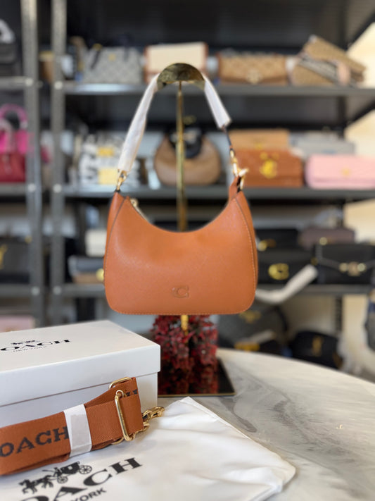 CH Teri Moon Shoulder Bag With OG Box & Dust Bag ( Brown )