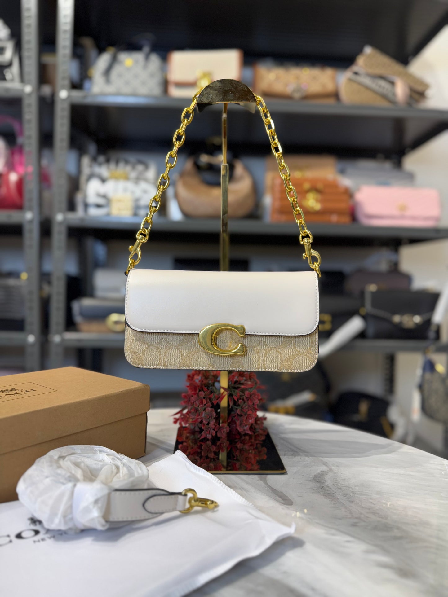 CH Idol Sling Bag With OG Box & Dust Bag ( White Apricot )