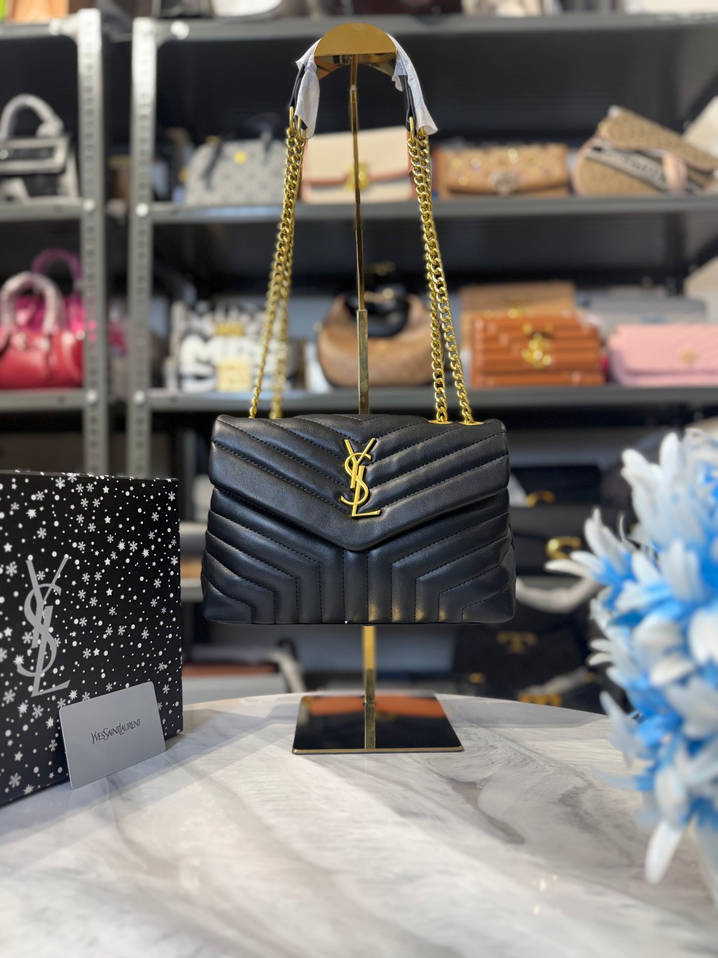 YSL Sling  LOULOU- Ultra Premium Double Box ( BLACK )