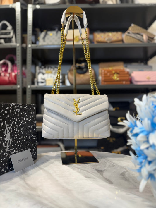 YSL Sling  LOULOU- Ultra Premium Double Box ( White )
