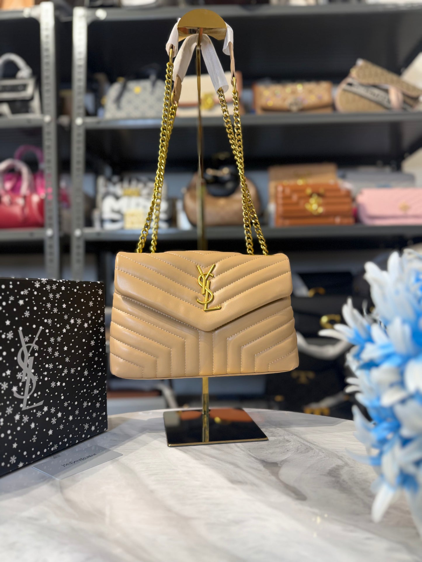 YSL Sling  LOULOU- Ultra Premium Double Box ( Apricot )