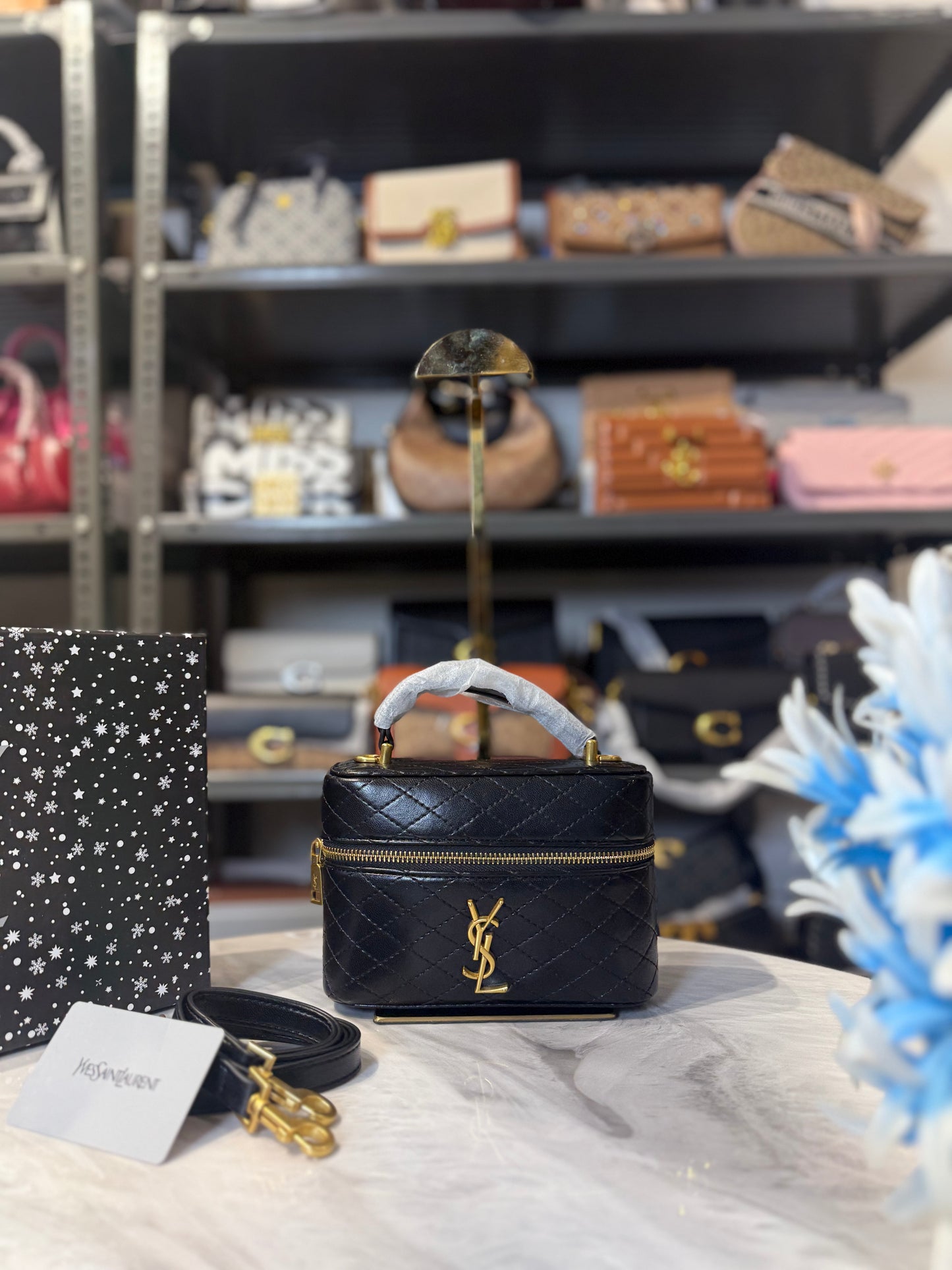 YSL Gaby Vanity Bag With OG Box & Dust Bag ( Black )