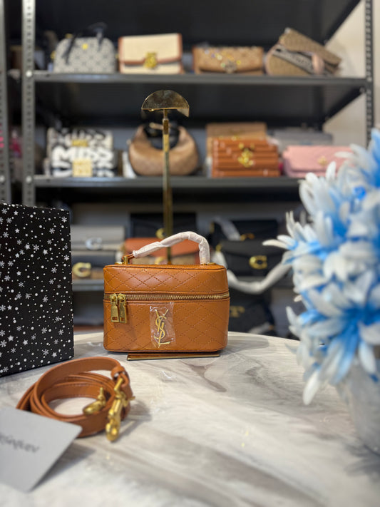 YSL Gaby Vanity Bag With OG Box & Dust Bag ( Brown )