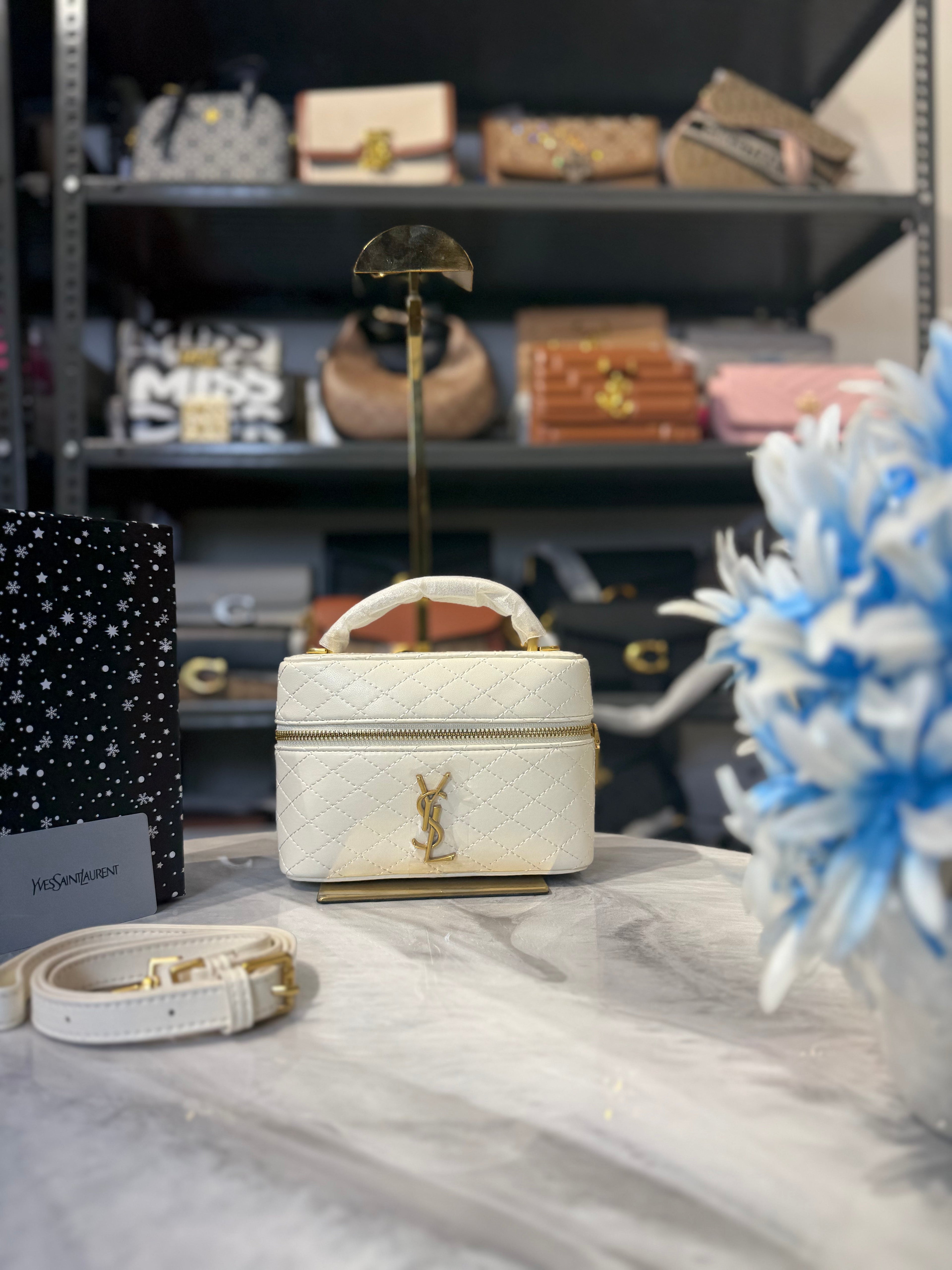 YSL Gaby Vanity Bag With OG Box & Dust Bag ( White )