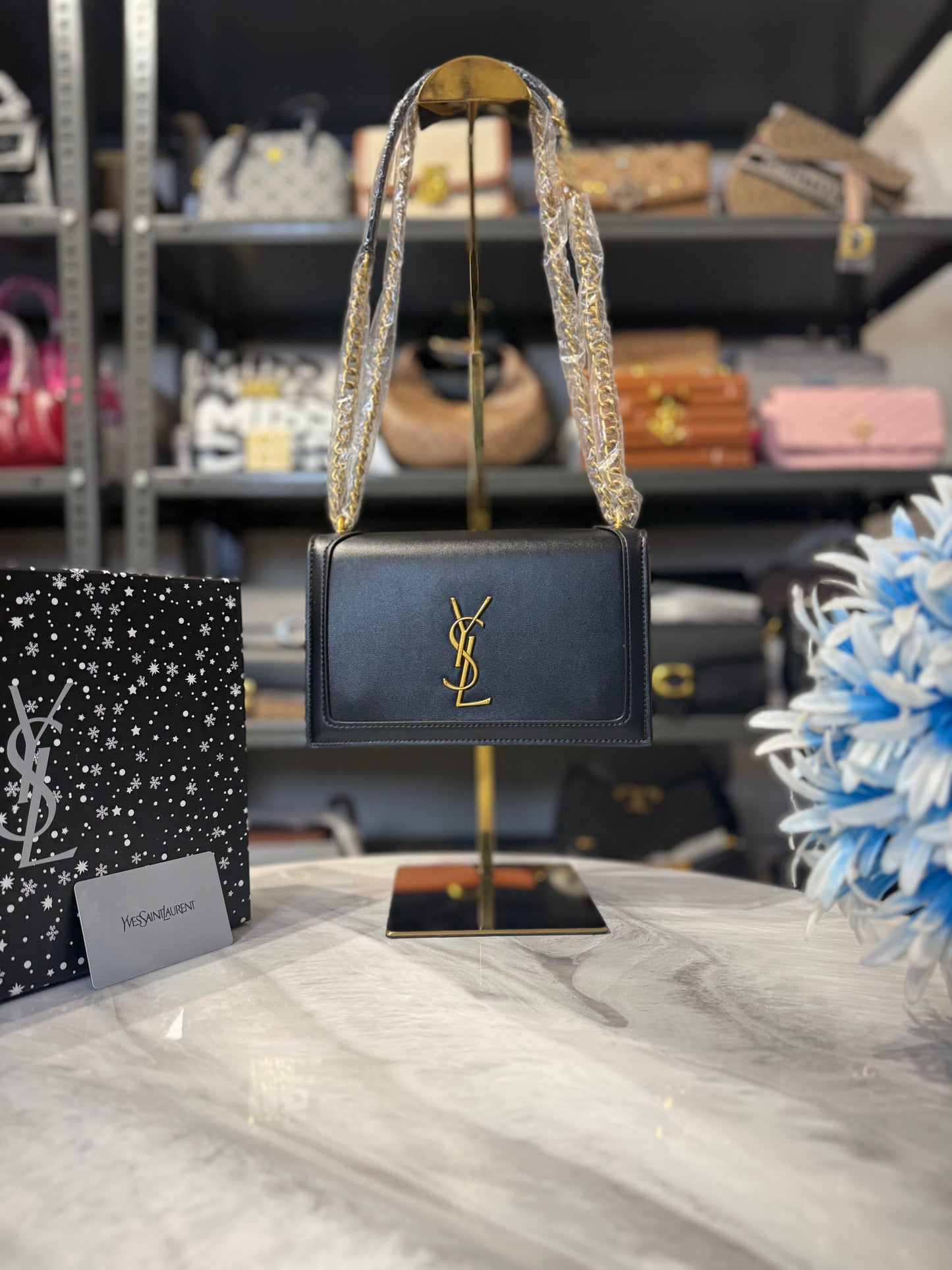Ysl patent Leather Bag With OG Box & Dust Bag ( Black )