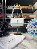 Ysl Sunset Shoulder Bag With OG Box & Dust Bag ( White )