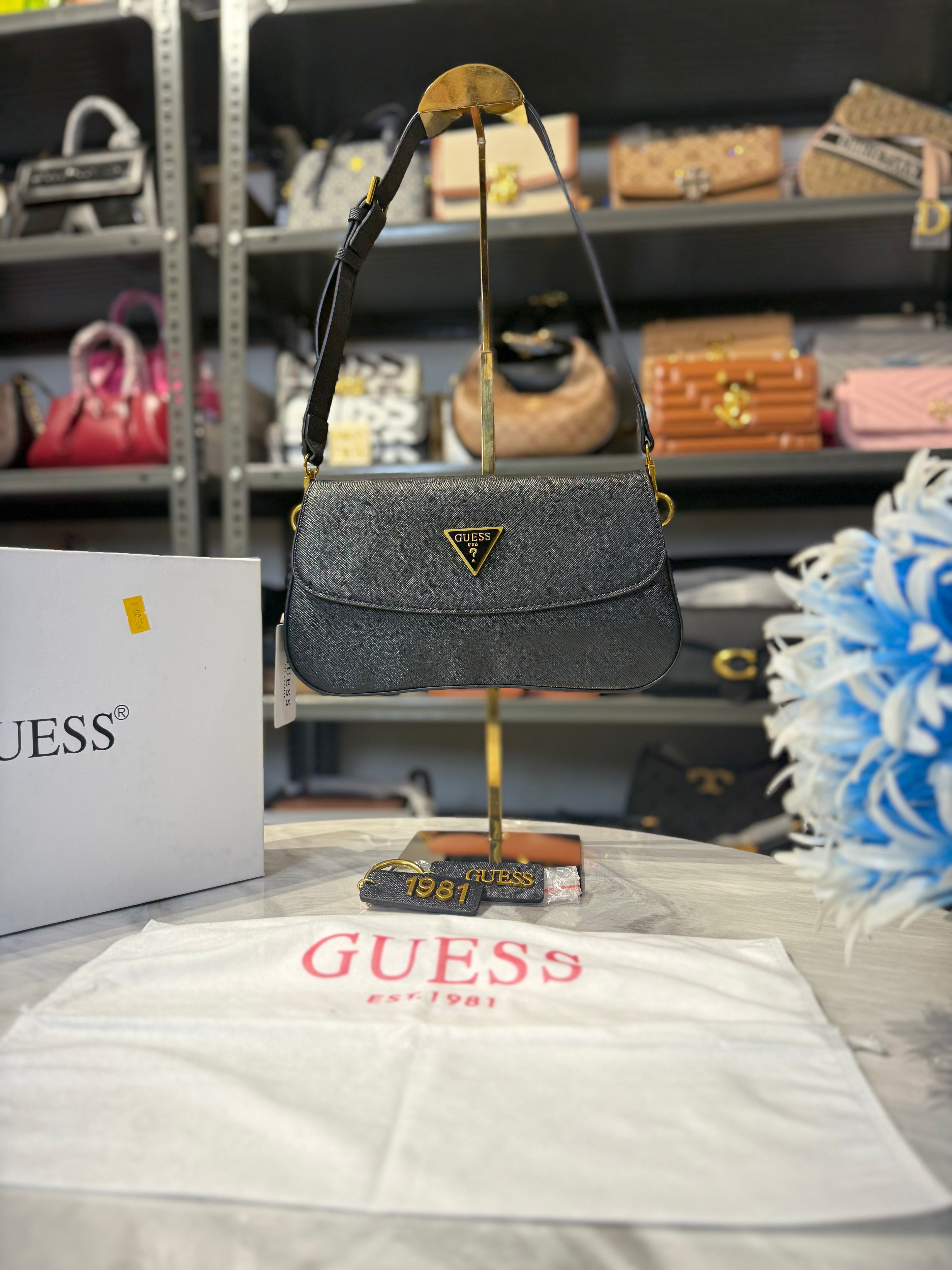 GS Cordelia Luxury Shoulder Bag With OG Box & Dust Bag ( BLACK )