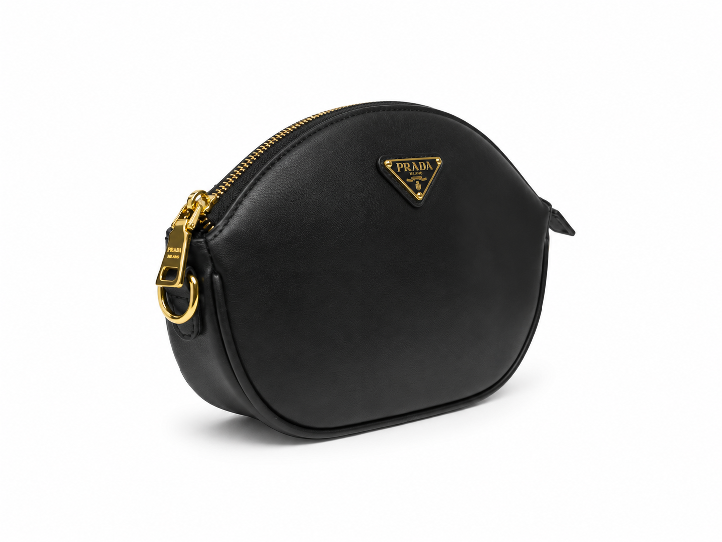 PRADA - Black Leather Cross Body Bag