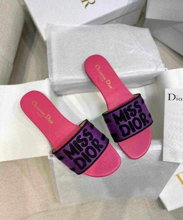 Miiss Diior Dway Flats With Original Box Carry Bag