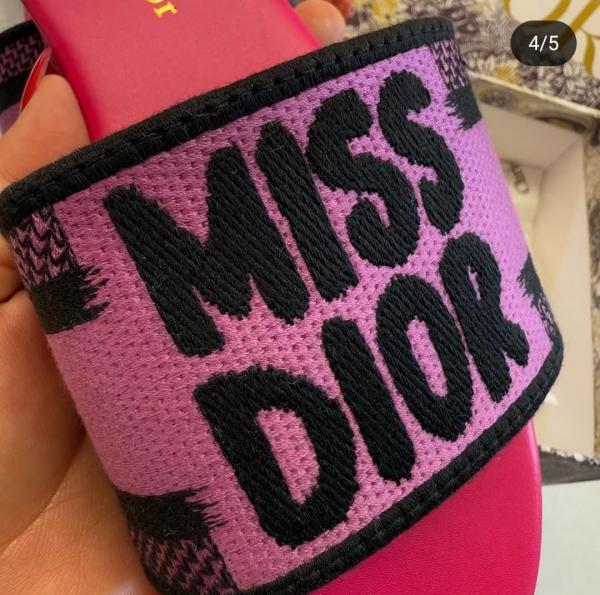 Miiss Diior Dway Flats With Original Box Carry Bag