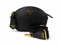 PRADA - Black Leather Cross Body Bag