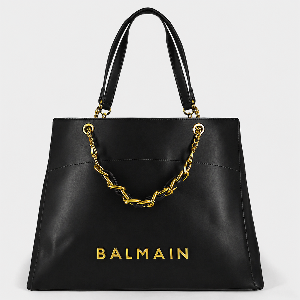 Balmain-Inspired Structured Tote