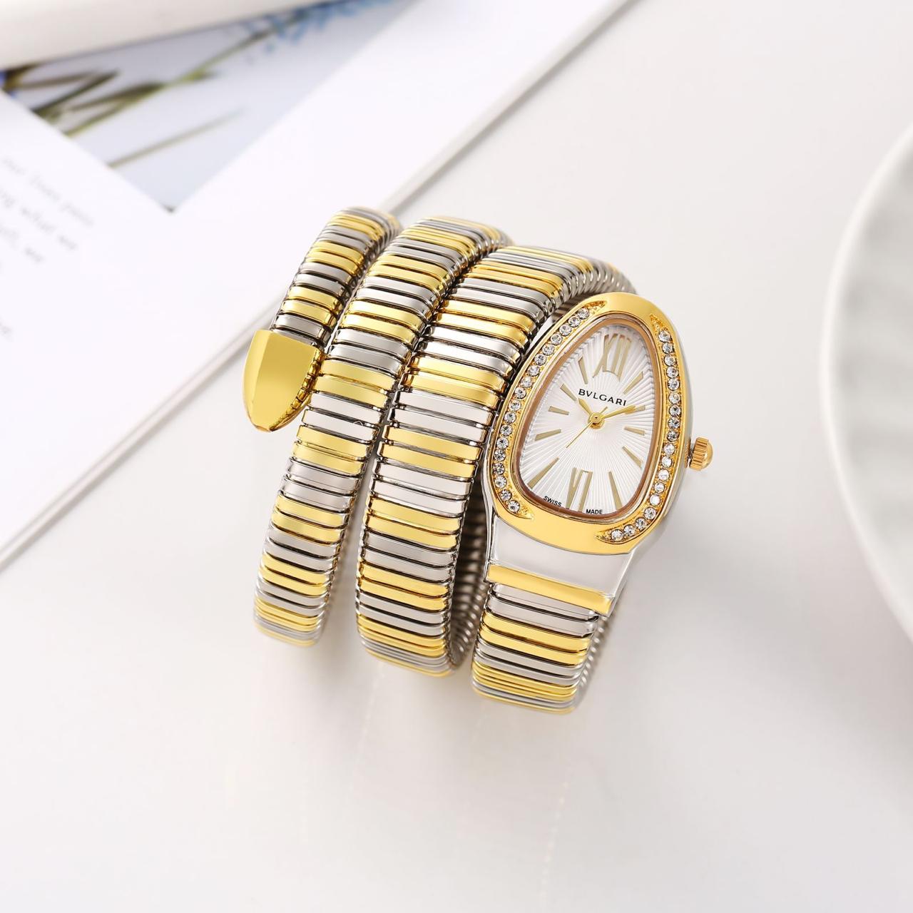 Premium Celebrity BLG- Inspired Wrist Watch for Women in Drop case & Gemstone 1 Year Warranty