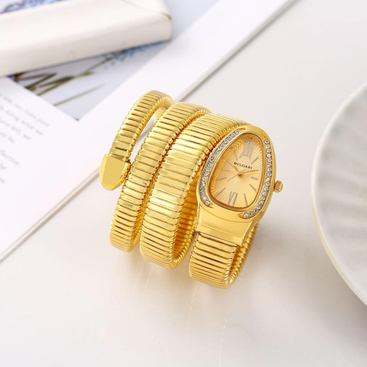 Premium Celebrity BLG- Inspired Wrist Watch for Women in Drop case & Gemstone 1 Year Warranty