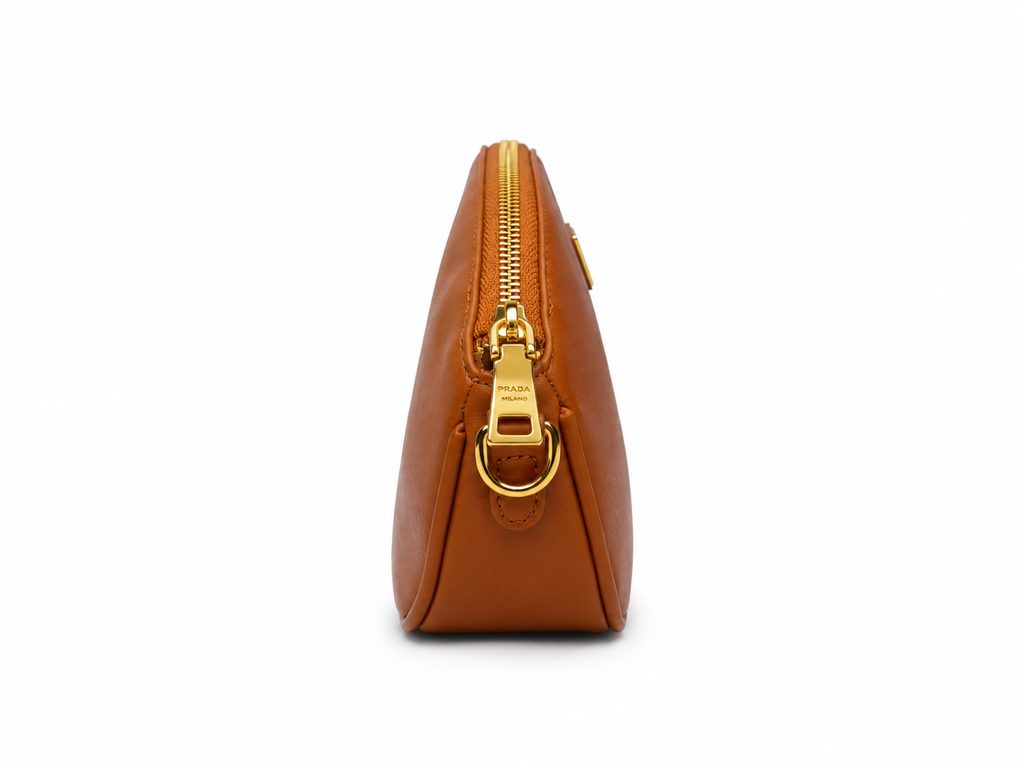 PRADA - Tan Leather Cross Body Bag