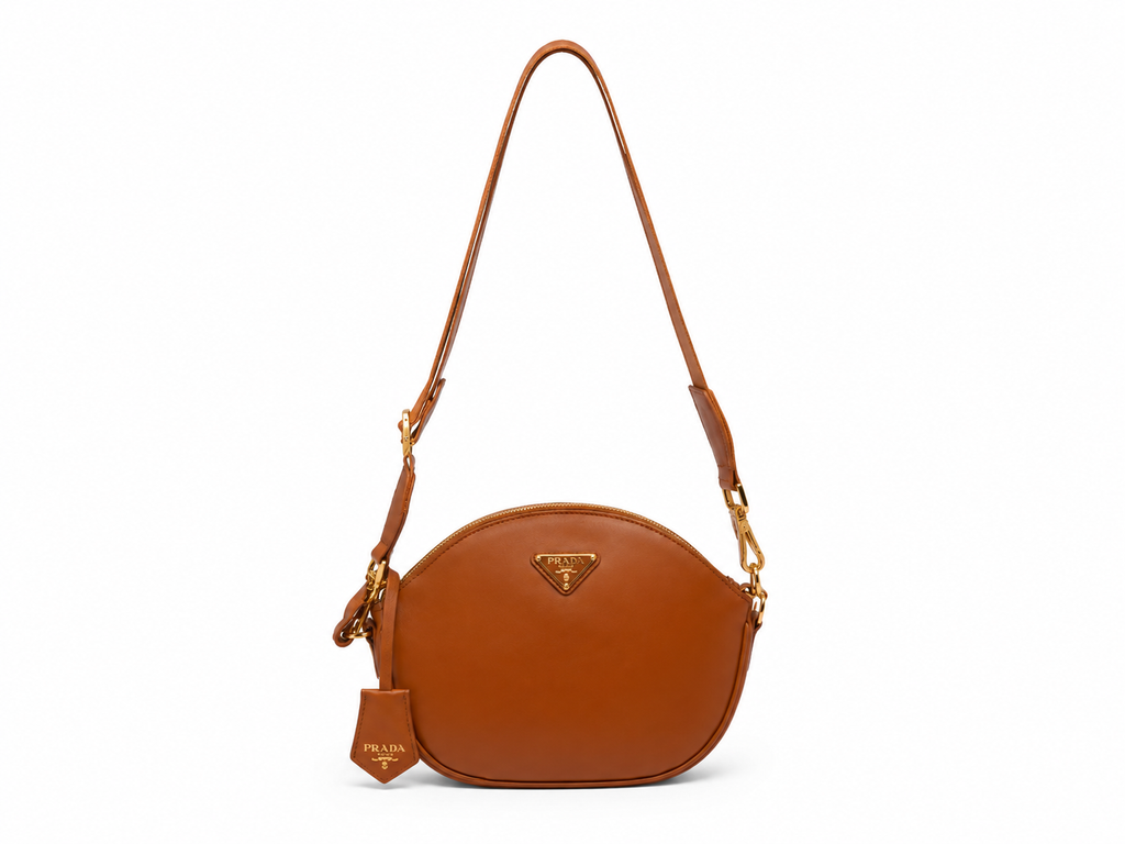 PRADA - Tan Leather Cross Body Bag